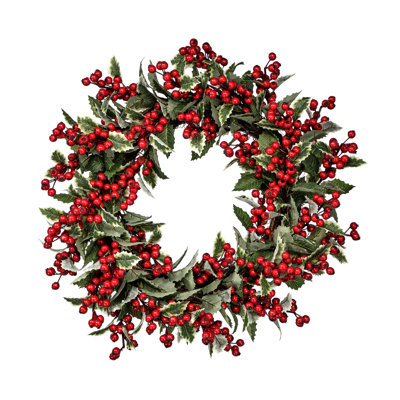 Couronne de 24 po Holly & Berry