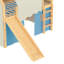 Lit mezzanine Cottage avec glissoire et tente, construction en bois massif, conception peu encombrante-125179373-125179375