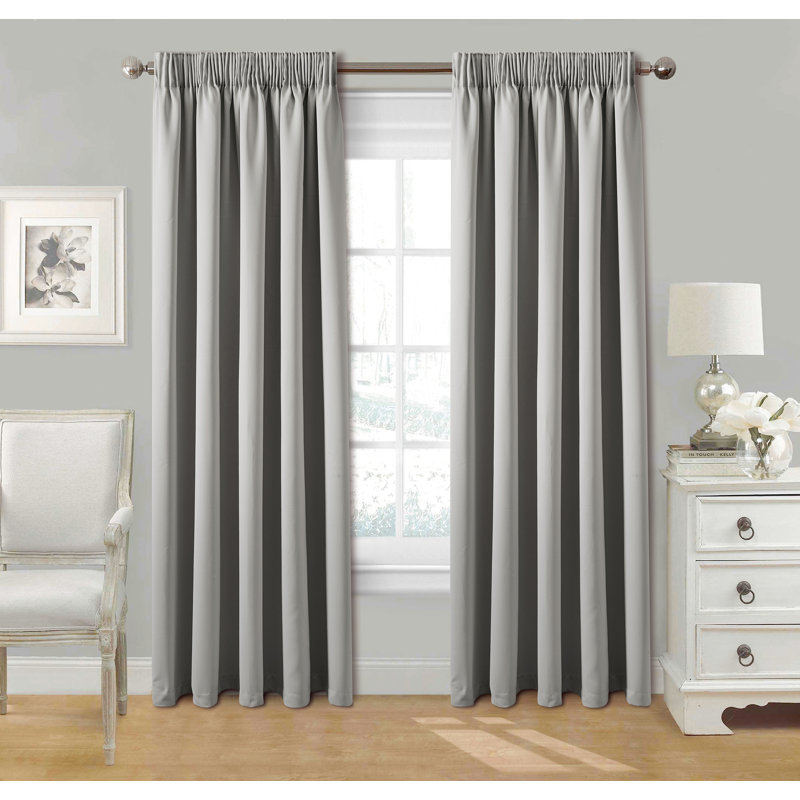 Gammell Blackout Curtain Pair, Beige, Width 229 x Drop 229cm