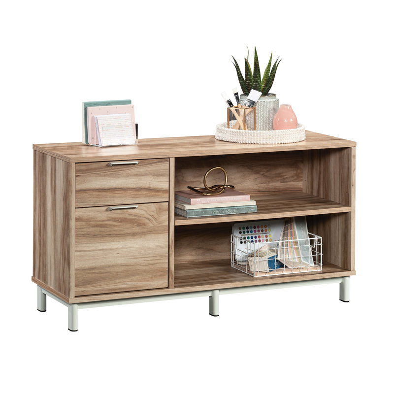 Classeur au fini de bois brun pour une utilisation polyvalente - dimensions spacieuses, tiroirs coulissants, espace de rangement idéal pour le salon, deux fonctions faciles d'accès, configuration