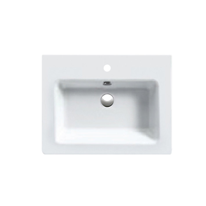 Lavabo de salle de bain mural 24 po en céramique New Light Series, Simple