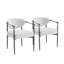 Chaises de salle à manger rembourrées avec structure en fer, fauteuils d'appoint Modern