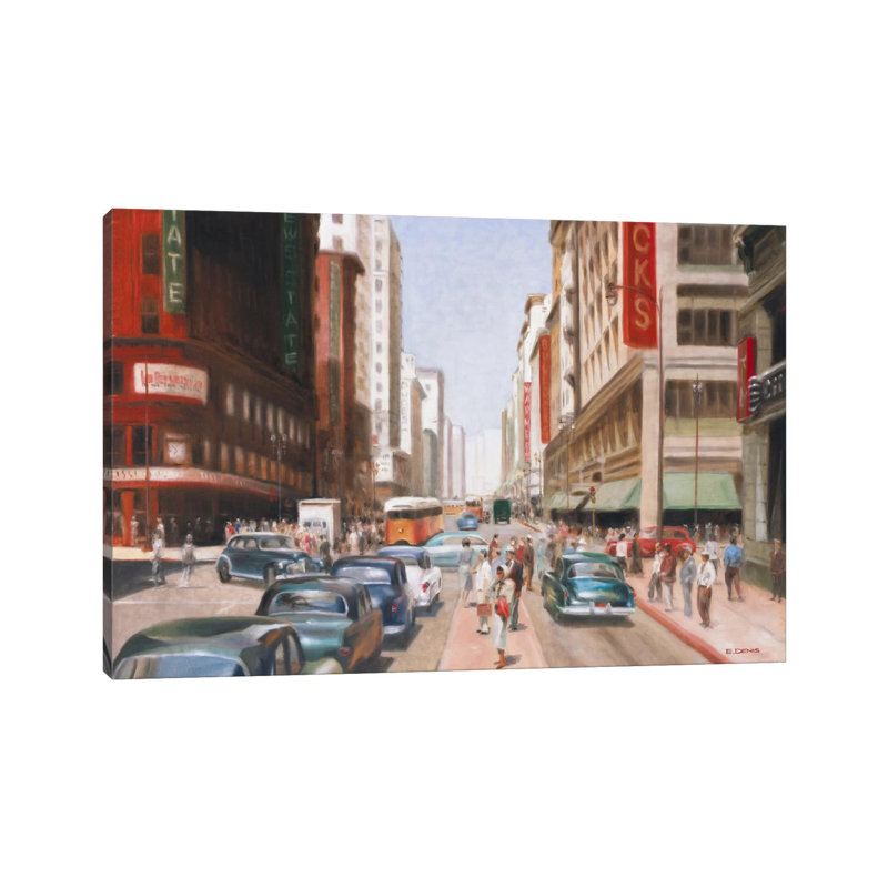 Los Angeles II by E Denis - Wrapped Canvas Painting, 101.6 cm H x 66.04 cm W x 3.175 cm D
