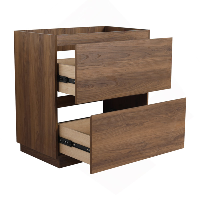 Meuble-lavabo de 30 po sans lavabo supérieur, Brun