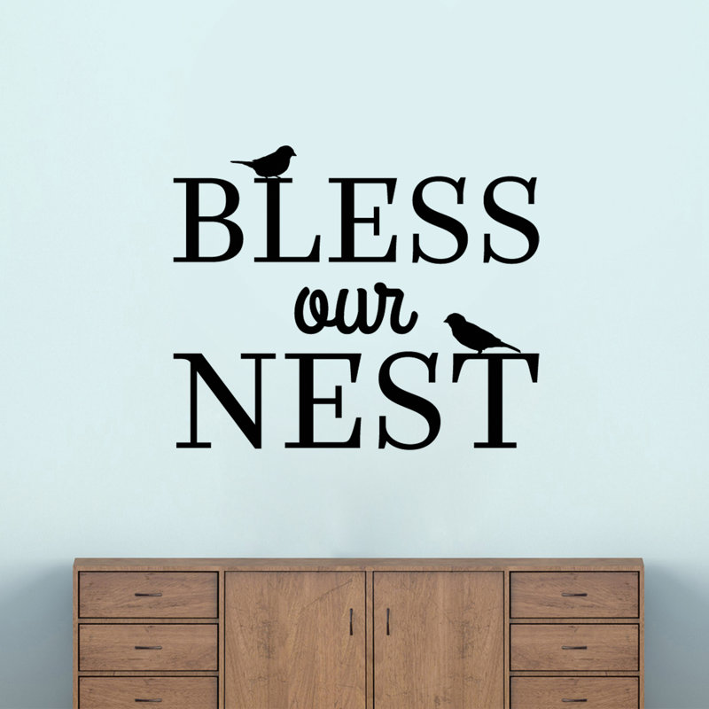 Text & Numbers Non-Wall Damaging Wall Decal, Black