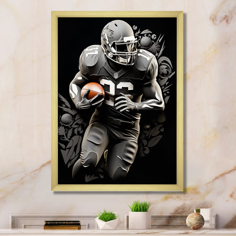 «Football Day Glory In USA II», reproduction sur toile, H 40 po x l 30 po x P 1,5 po, Encadrement doré