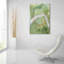 Art mural en verre épique «Green Ghost 2» par June Erica Vess, 24 po x 36 po-117453158