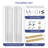 8-Lite Clear Glass and Solid Manufactured Wood Double Bi-Fold Doors with Installation Hardware Kit-134966982