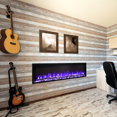 Highmark Wall Mounted Surface Wall Mounted Recessed Wall Mounted Electric Smart Fireplace with Heat
