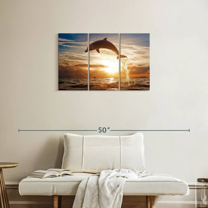 Brampt Dolphin Jump Silhouette, 20" H x 33" W