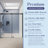 SI 68" – 72" W x 75" H Single Sliding Frameless Glass Shower Door with 3/8" (10mm) Clear Tempered Glass, Stainless Steel Hardware, Out-of-Plumb Adjustment-100147340