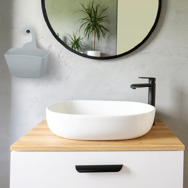 Serviteur de douche portatif Lukah, gris