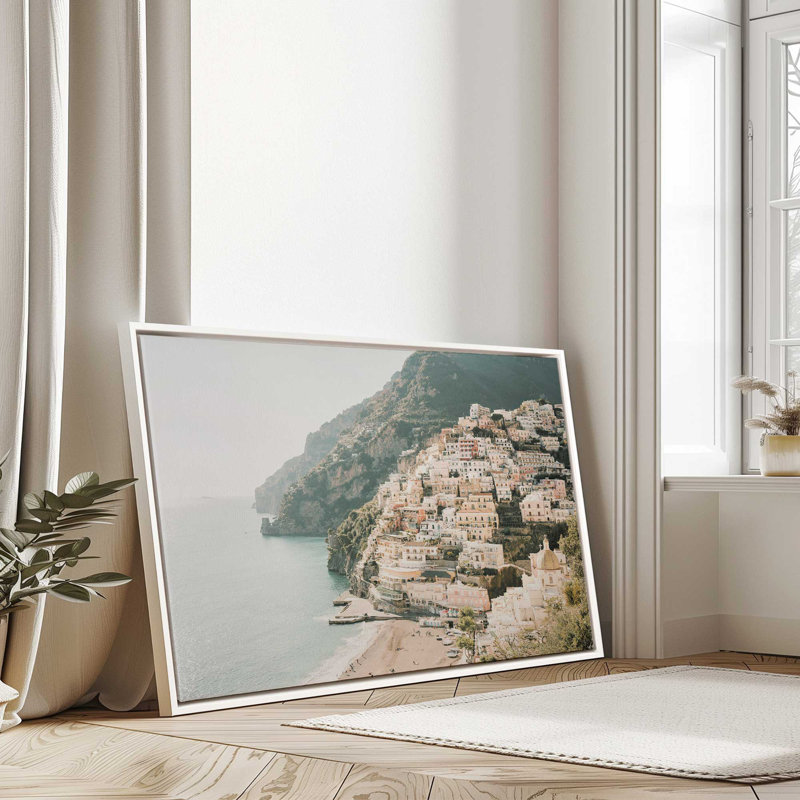 Impression sur toile tendue Seaside Sanctuary, Cadre américain en érable flottant, H 8,75 po x l 12,75 po x P 1,75 po