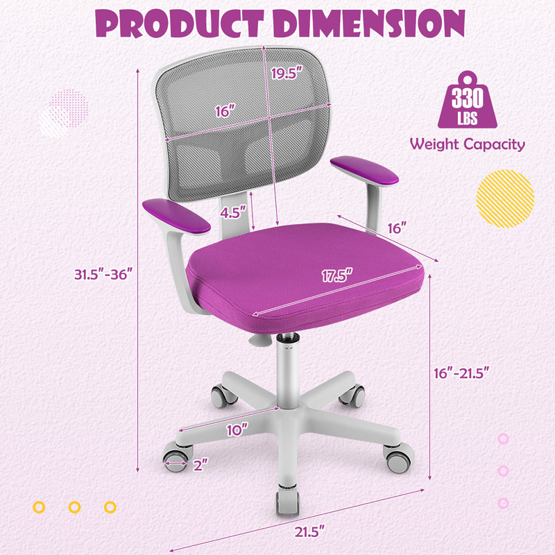 Bureau / activité pour enfants Murrayville, Mauve / gris
