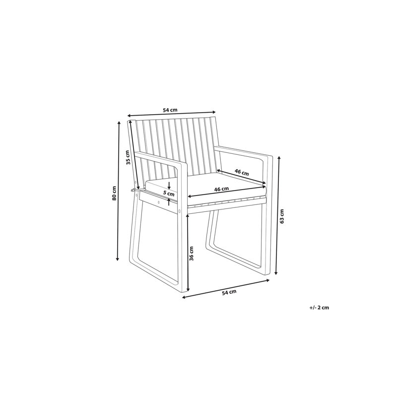Iwar Patio Dining Side Chair with Cushion, Blue
