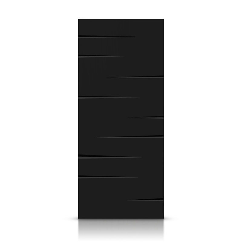Porte standard à panneaux en bois, Noir anthracite, 30 po x 80 po