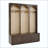 Farmhouse Wooden Style Hall Tree With Arched Design, Elegant Entryway Bench With Retro Hooks, Rustic Coat Rack & Shoe Organizer With Drawers For Living Room-1239987810