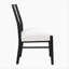 Chaise de salle à manger noire et beige (ensemble de 2)