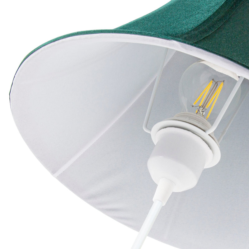 Traditional Empire Shaped Lamp Shade in Rich Silky Cotton Fabric, Cream, 21 x 30cm