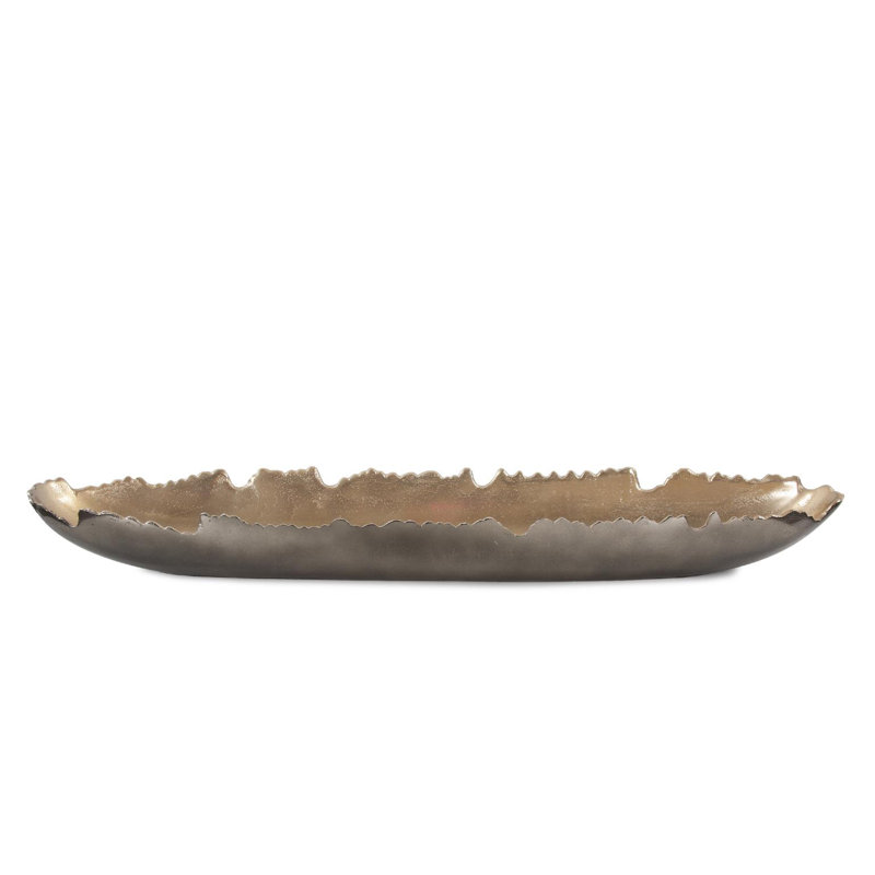Baniff Jagged Edged Shallow Oval Bowl
