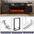 69'' TV Stand for TVs up to 80'' with Electric Fireplace and Adjustable Shelves-1110094167