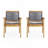 Outdoor Acacia Wood Club Chairs