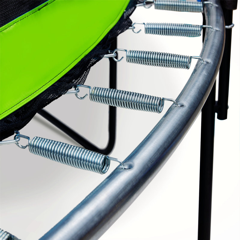 12' Round Black Trampoline with Safety Enclosure