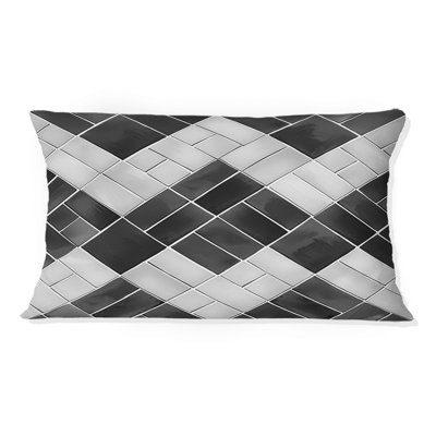 Imprimé chevron noir - Coussin lombaire transitionnel