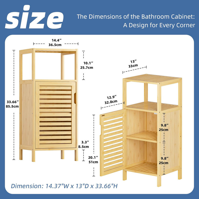 Wood Mounting / Installation Required Bathroom Cabinet