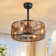 Cromaghs 18.11" - Bamboo and Rattan Woven Metal Frame Ceiling Fan Light Kit with Remote Control