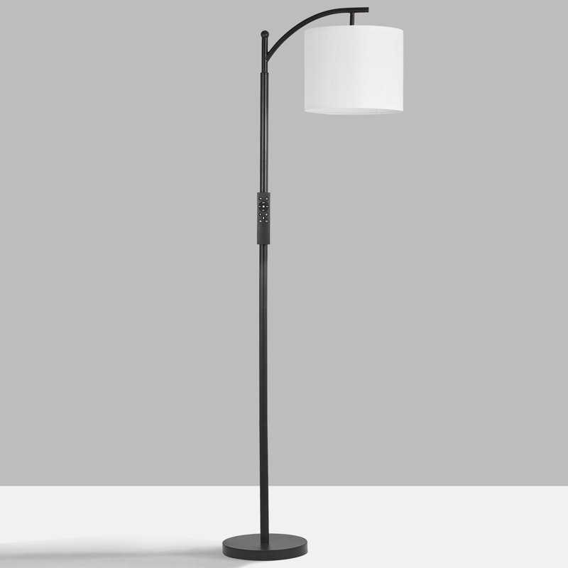 Serda 62" Task/Reading Floor Lamp, Dimmable Brightness & Colour (Remote Control + LED Bulb Included)