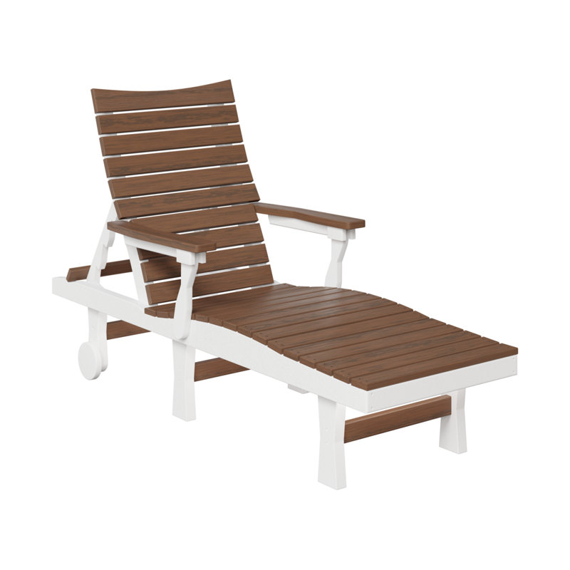 Chaise longue Berlin Gardens Bristol, Noyer brésilien / blanc