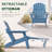 Oversized Solid Wood Adirondack Chair with Retractable Ottoman, Folding Design & Wide Armrests for Outdoor Patio and Backyard-1849783032