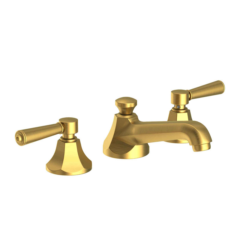 Metropole Widespread Bathroom Faucet with Drain Asssembly, Satin Brass