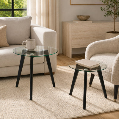 Ensemble de 2 tables gigognes modernes Ely
