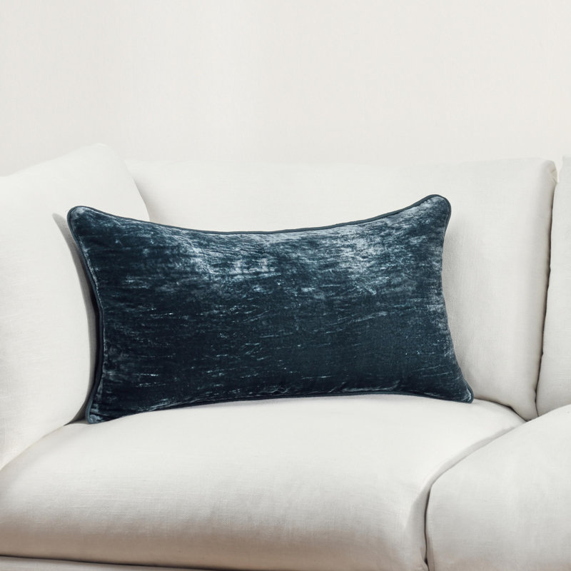 Oreiller Lexington, H 14 po x l 26 po, Forme rectangulaire, Bleu denim