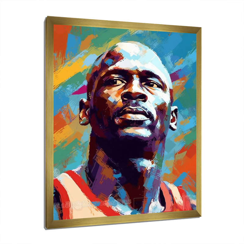Mj The Best sur impression sur toile, Encadrement doré, H 32 po x l 24 po x P 1 po