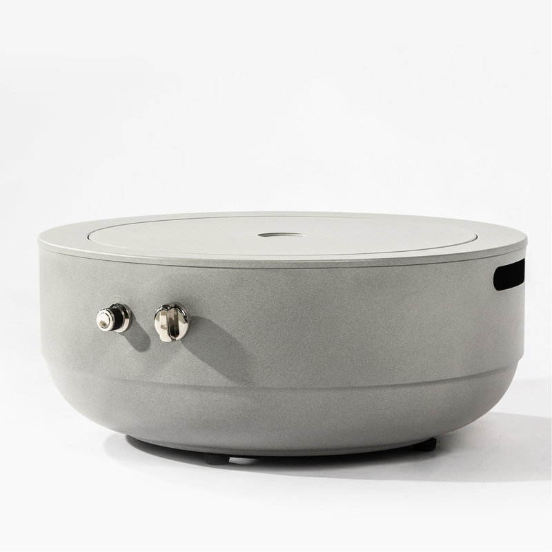 Appareil de foyer gris en béton gris - 40000 au propane sans valve d'arrêt automatique