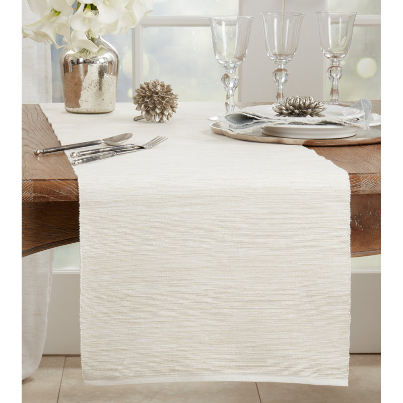 Bay Collection No Pattern Table Runnner, Natural