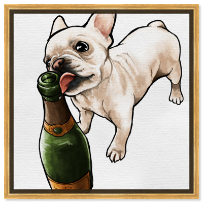 Frenchie and Bubbles Custome Dogs and Puppies - impression sur toile