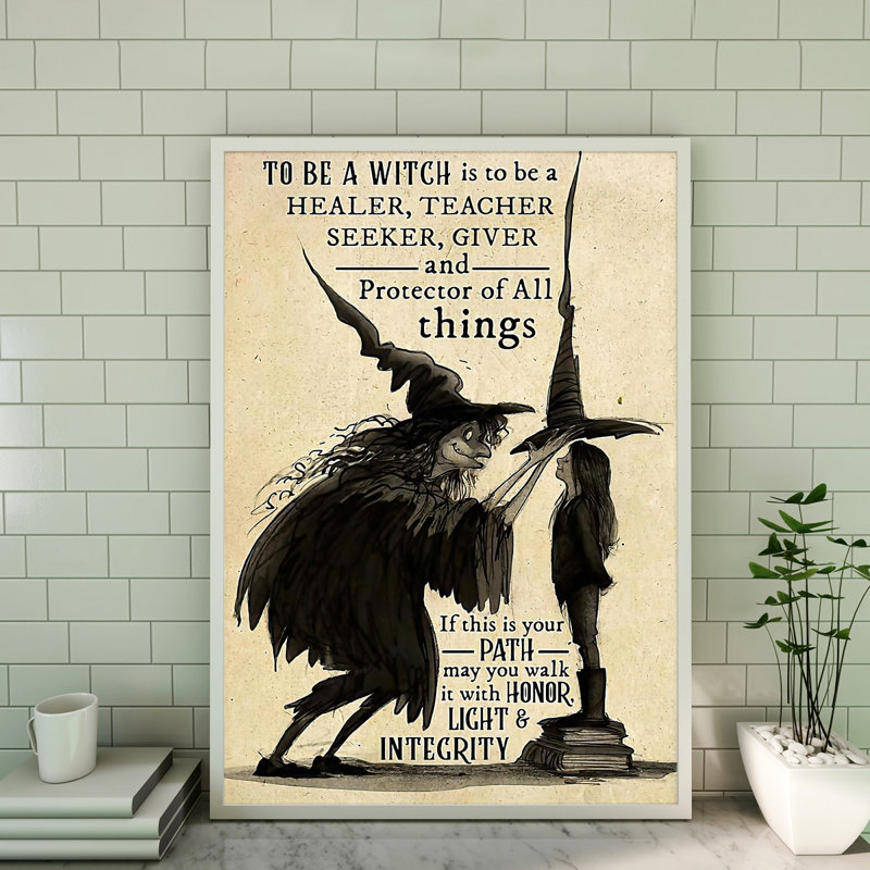 Be Be Witch To Be A Healer, toile tendue avec châssis - Magical Thing Decor, H 14 po x l 11 po x P 2 po