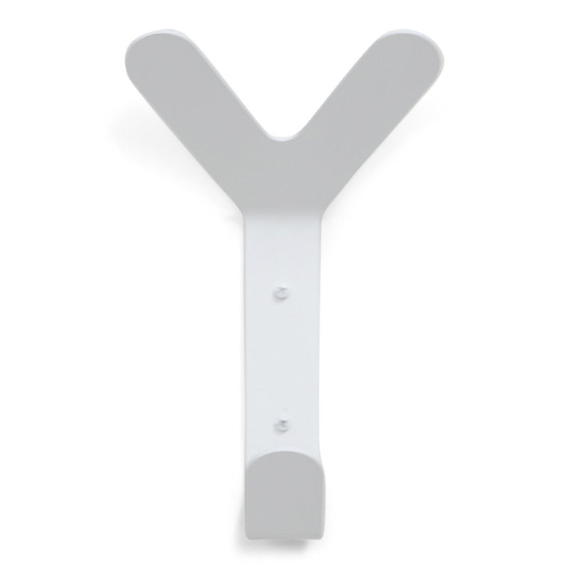 FRONDO Steel Wall 3 - Hook Coat Rack, White