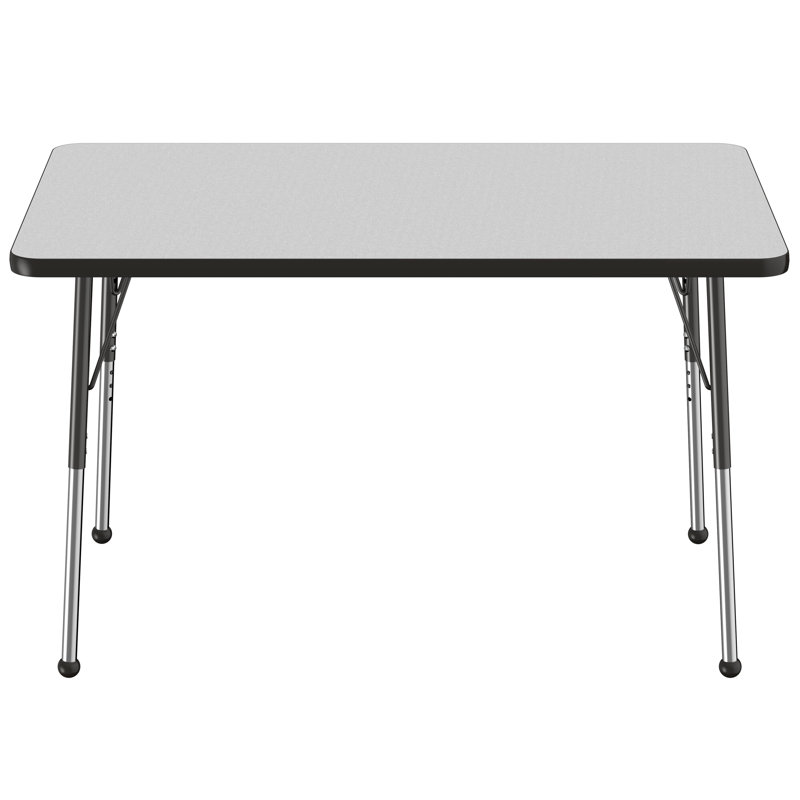 Rectangular Classroom Table, Gris, Noir