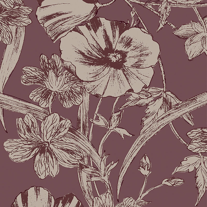 Laura Ashley Summerhill Pale Blackberry Removable Wallpaper