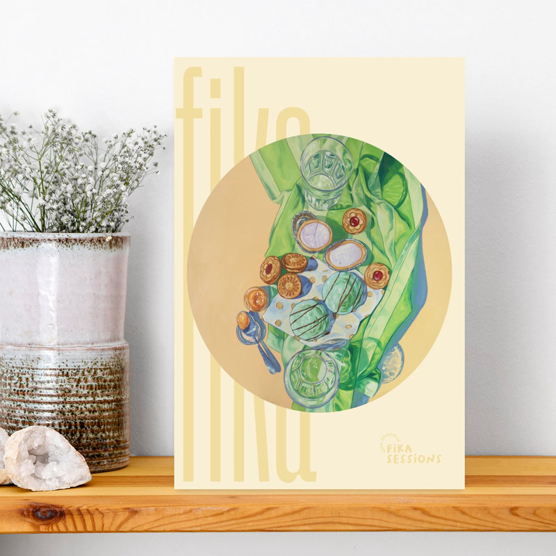 Sweet Green Cookies, art mural contemporain, H 18 po x l 12 po