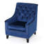 Fauteuil club velours bleu marine