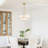 5 Light Gold 2-tiered Glass Adjustable Chandelier-1322572034-1322572038