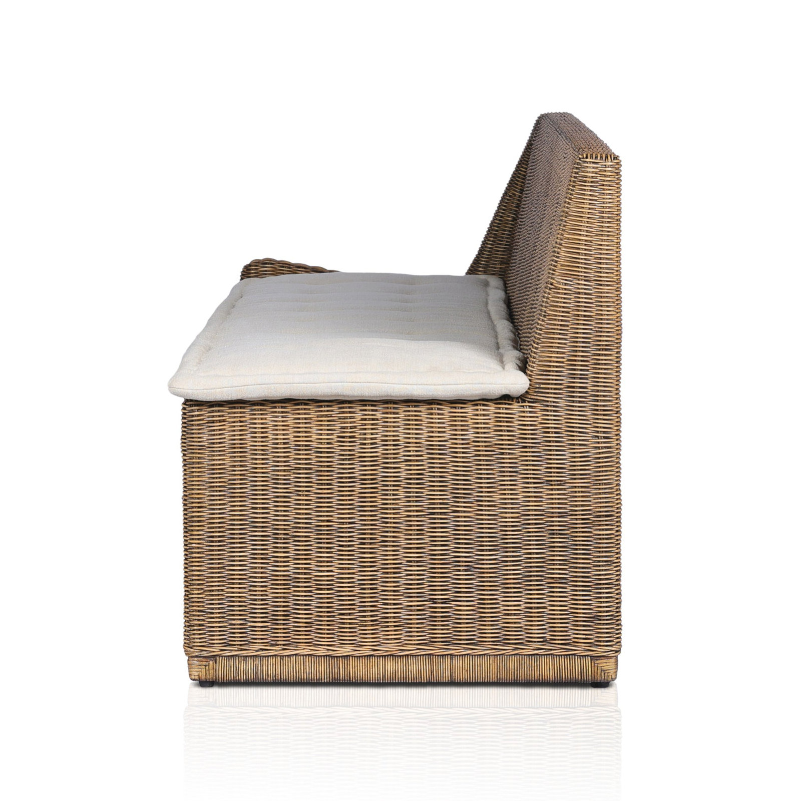 Senna Woven Dining Bench, 33" H x 72" W x 26.25" D