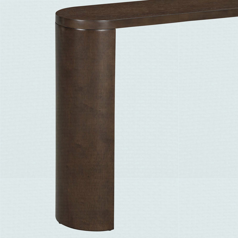 Console ovale 59,6 po Breisch pour l'entrée, le couloir et le vestibule, Brun foncé
