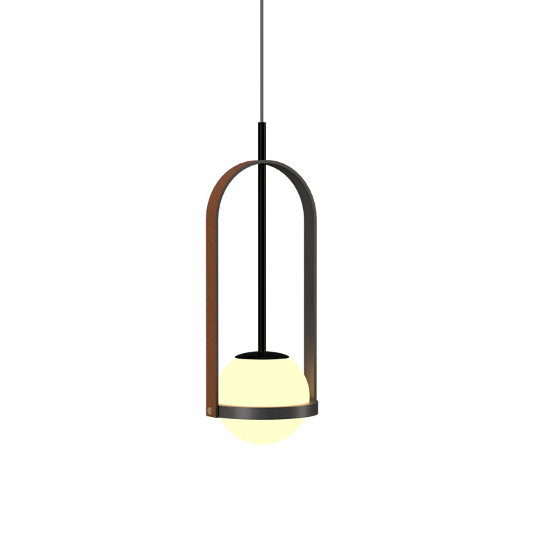Strap 1 - Light Pendant, 118" H x 7.48" W x 7.48" D, Organic Gray